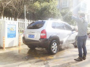 自助洗車機(jī)入駐武漢小區(qū) 便利實(shí)惠，洗車只需5元